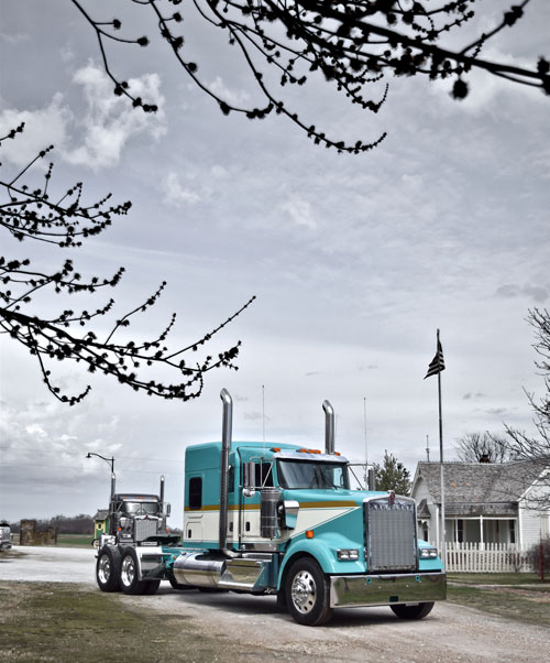 Kenworth W900L in spring time