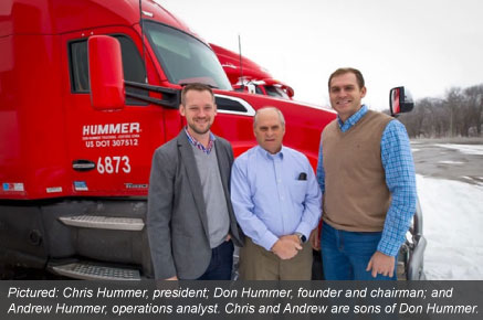 Pictured: Chris Hummer, president; Don Hummer, founder and chairman; and Andrew Hummer, operations analyst. Chris and Andrew are sons of Don Hummer.
